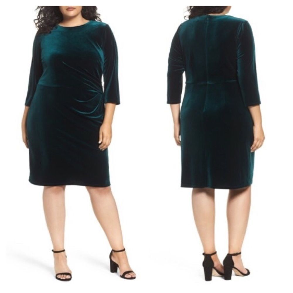 Eliza J Stretch Velvet Sheath Dress Size 18W